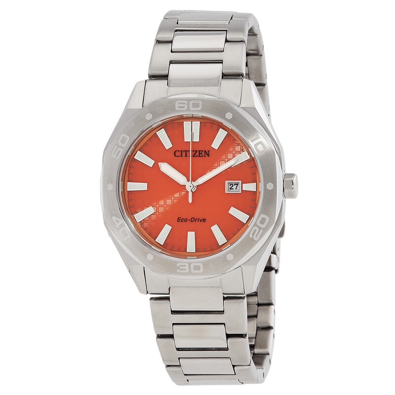 Citizen Eco-Drive Orange Dial Men's Watch BM7630-80Z 4974374341433
