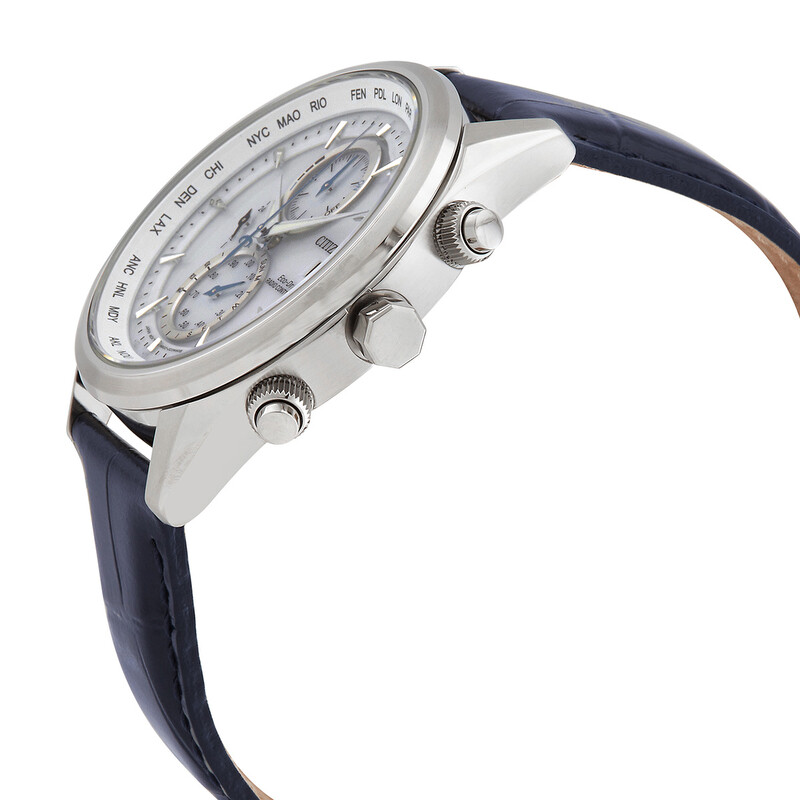 Citizen Eco-Drive Perpetual Alarm World Time Chronograph GMT White