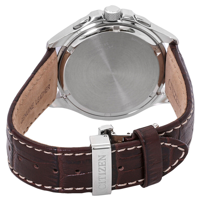 Citizen Eco-Drive Perpetual GMT Brown Dial Men display picture 3