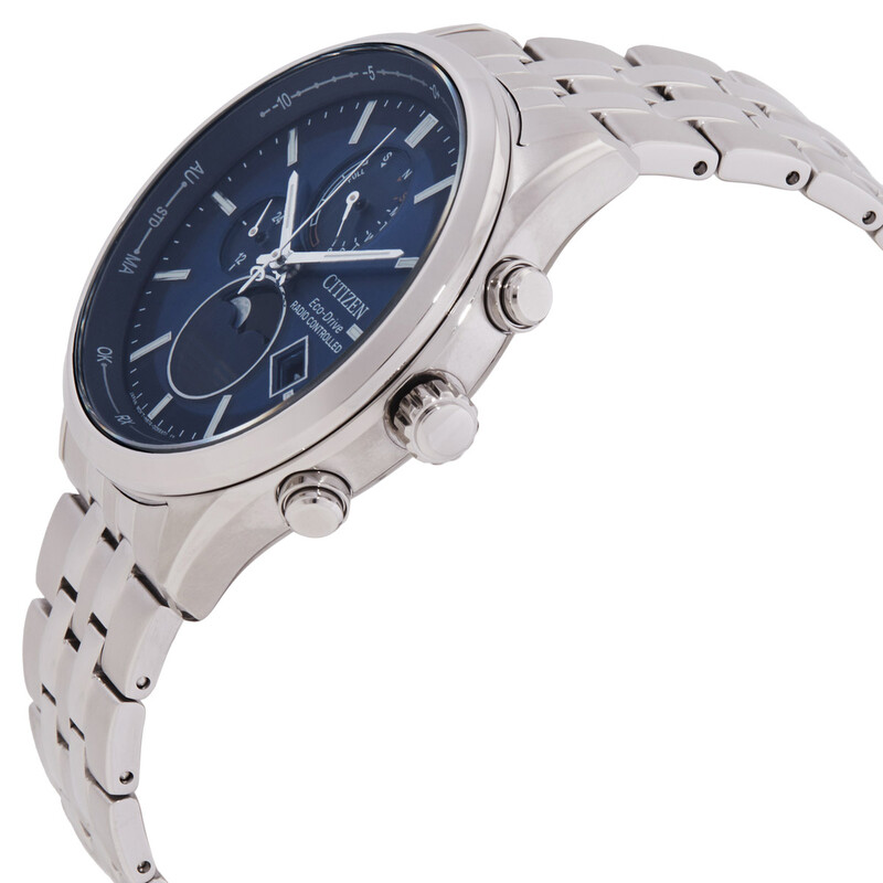 Citizen Eco-Drive Radio-Controlled Moon Phase Blue Dial  display picture 2