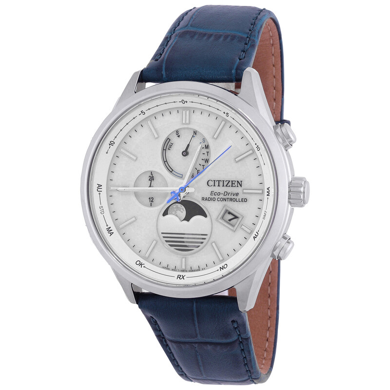 Citizen Eco-Drive Radio-Controlled Moon Phase White Dial Men's
