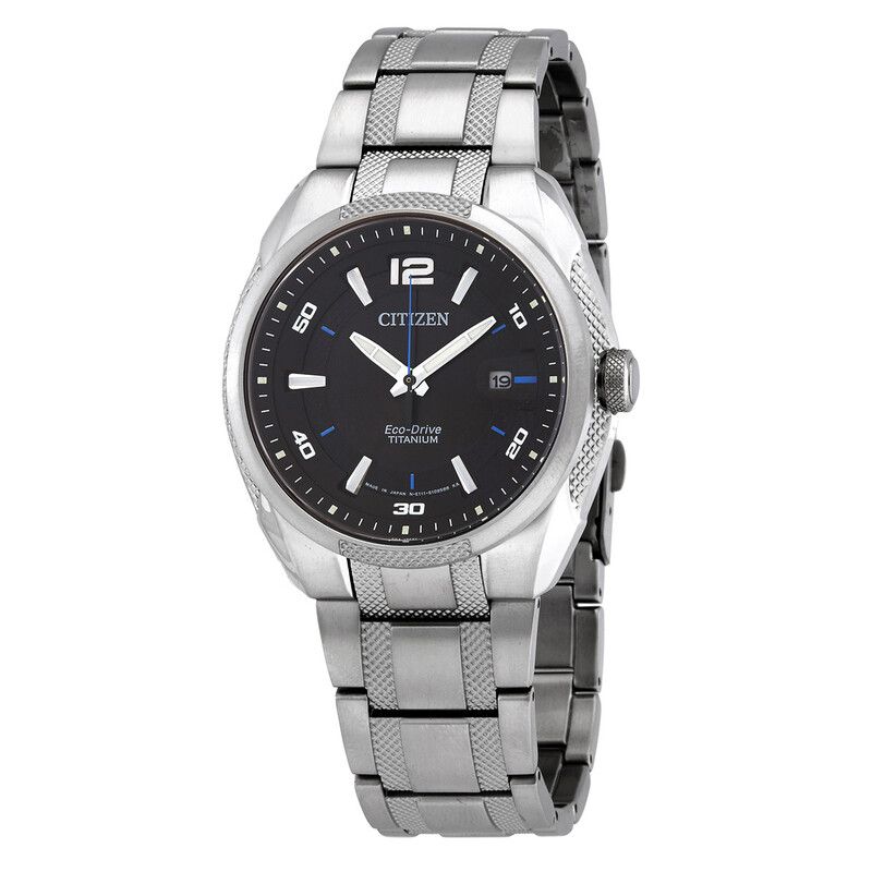 Citizen Eco-Drive Titanium Black Dial Men's Watch BM6901-55E