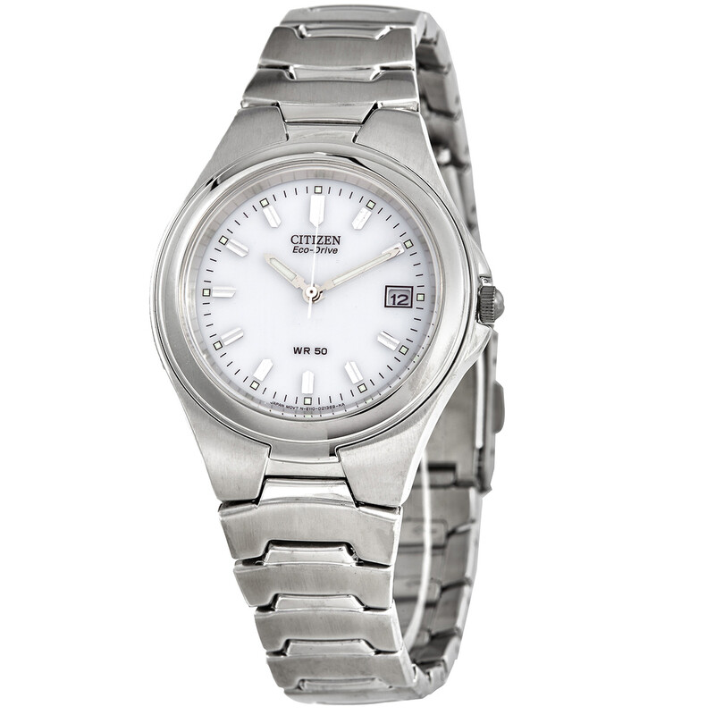 Citizen Eco-Drive White Dial Stainless Steel 35mm Watch  display picture 2