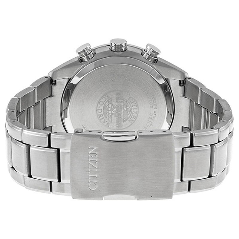 Citizen Eco-Drive World Chronograph A-T White Dial Stainless Steel