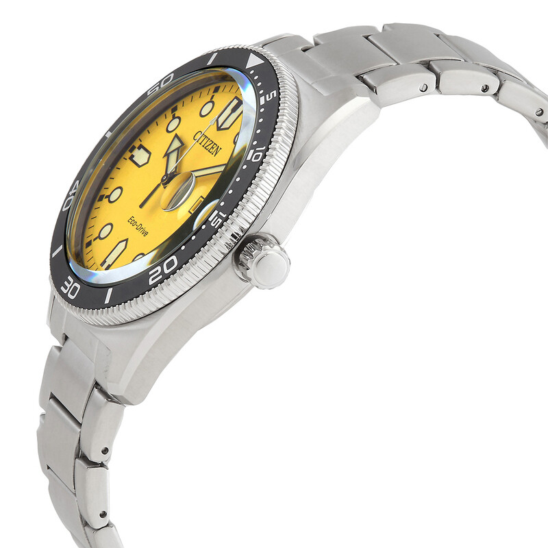 シトラス Citizen Eco-Drive Yellow Dial Men's Watch AW1760-81Z 4974374334008