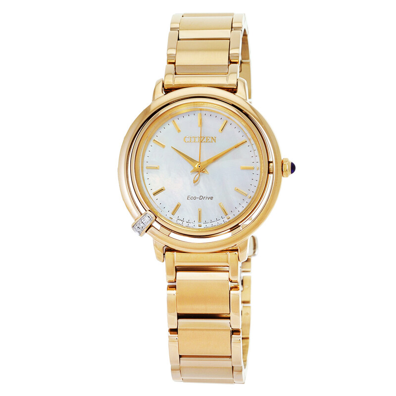 Citizen L Eco-Drive Mother of Pearl Dial Ladies Watch EM1092-64D