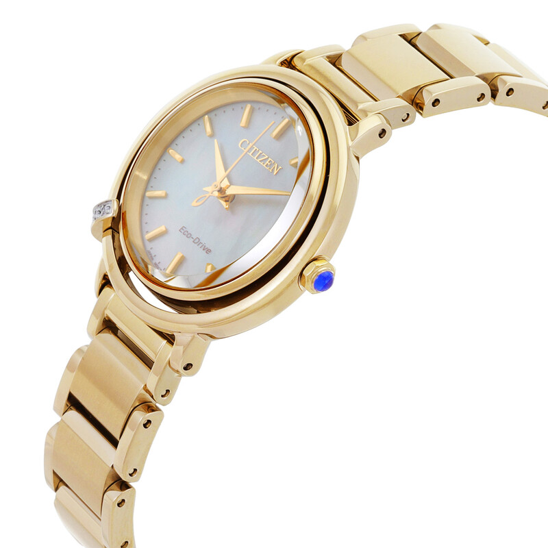 Citizen L Eco-Drive Mother of Pearl Dial Ladies Watch EM1092-64D