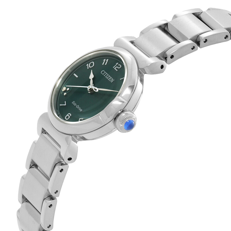 Citizen L May Bells Eco-Drive Green Dial Ladies Watch EM1130-83X