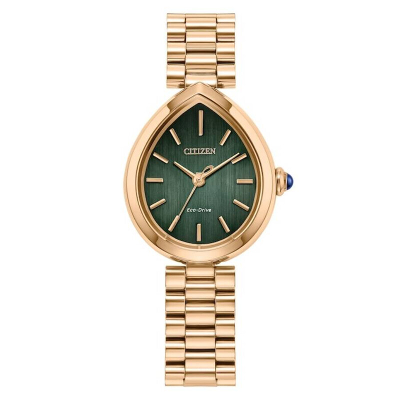 Citizen L Rainell Eco-Drive Green Dial Ladies Watch EM1203-57X
