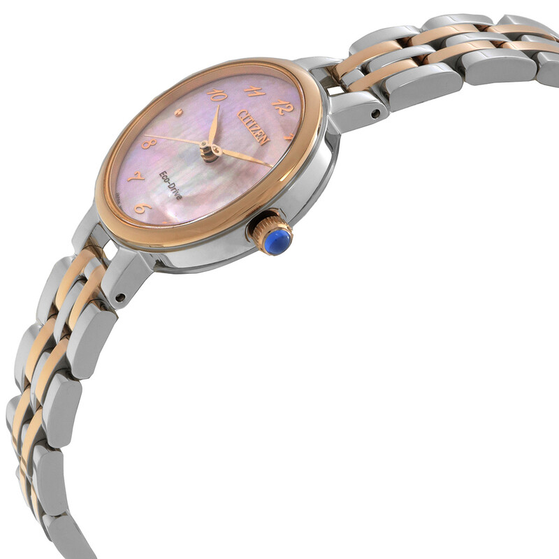 Citizen Women\'s Watch EM0996-84Y Eco Drive Mother of Pearl Dial Rose Gold Steel Citizen l 27.7 mm quartz watch em0996-84y for $298 for sale  main image 3