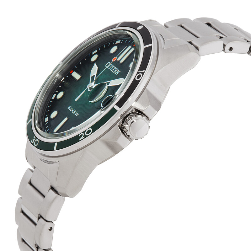 Citizen Marine 1810 Eco-Drive Green Dial Men's Watch AW1811-82X