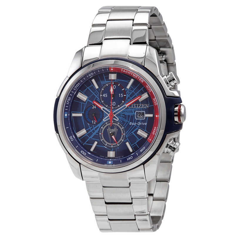 Citizen Marvel Spider-Man Eco-Drive Chronograph Blue Dial Men