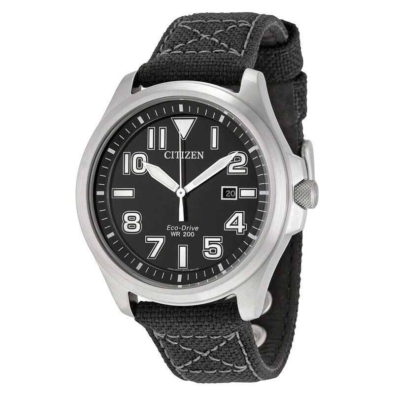 Citizen Military Eco-Drive Black Dial Men's Watch AW1410-08E