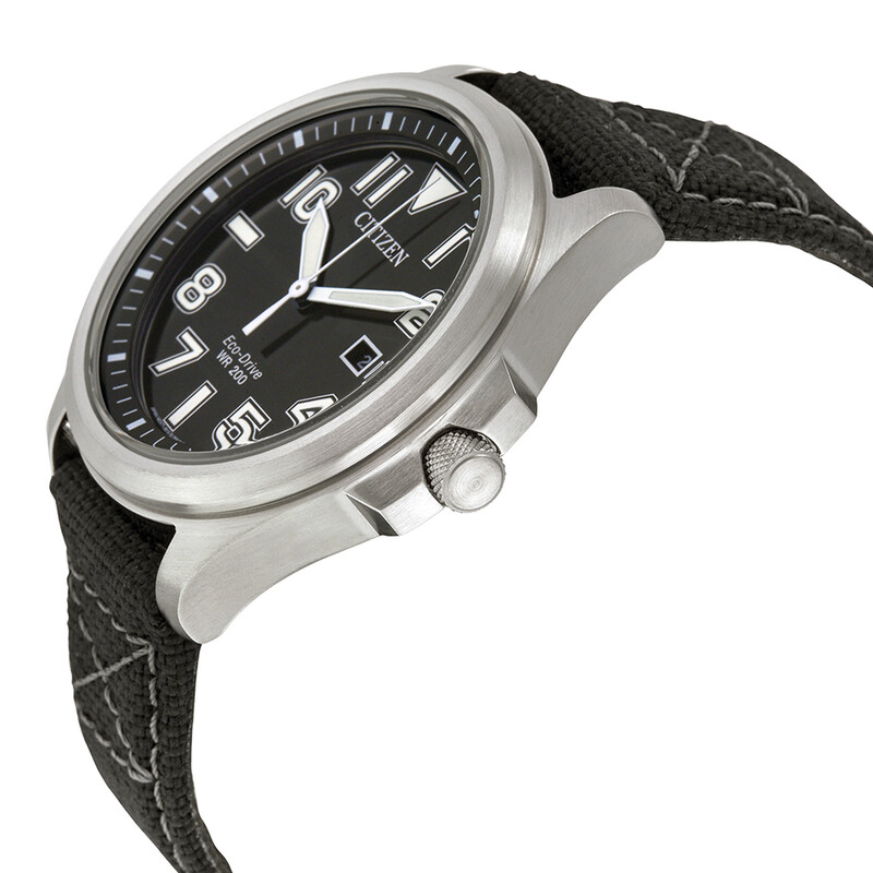 Citizen Military Eco-Drive Black Dial Men's Watch AW1410-08E