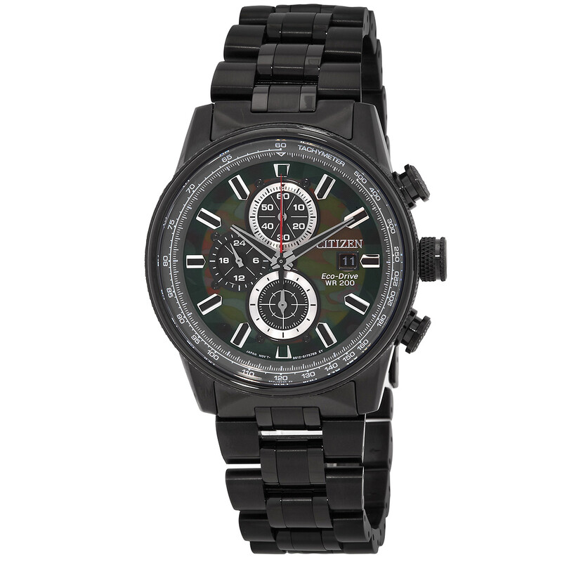 Citizen Nighthawk Chronograph Green Camo Dial Men's Watch CA0805