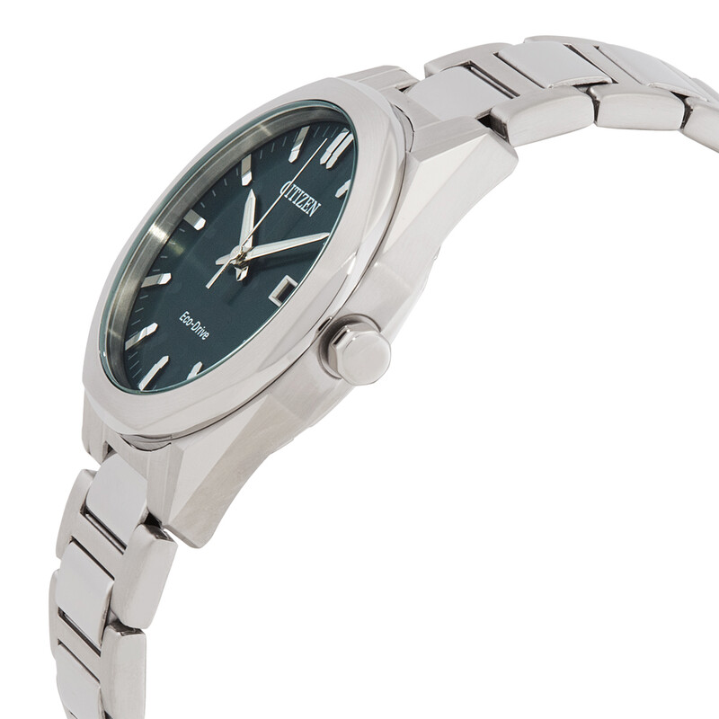 Citizen Octangle Eco-Drive Green Dial Unisex Watch BM7620  display picture 3