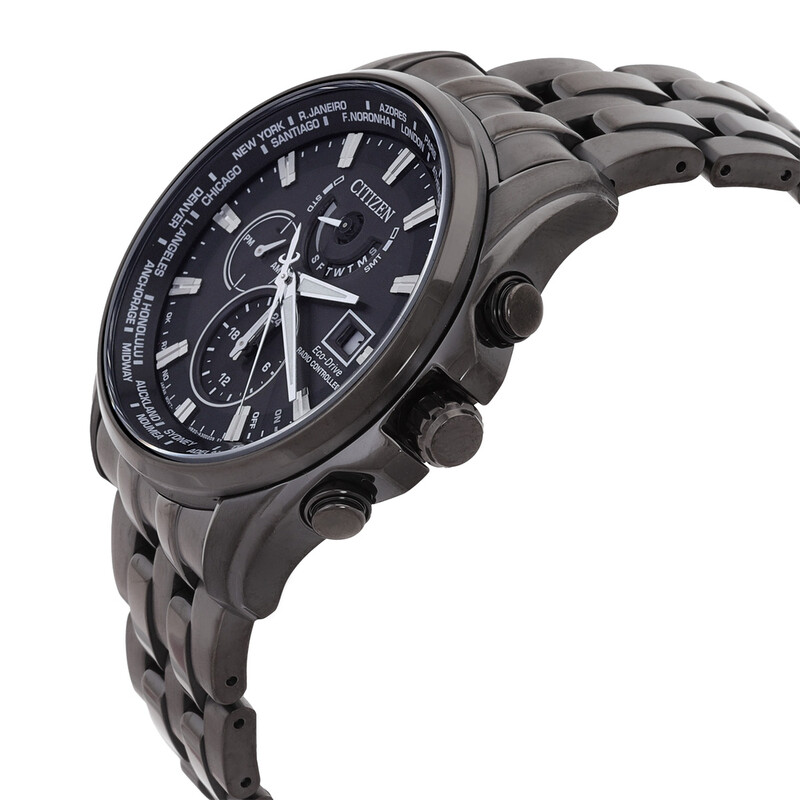 Citizen Perpetual Alarm Chronograph Quartz Black Dial Men's Watch