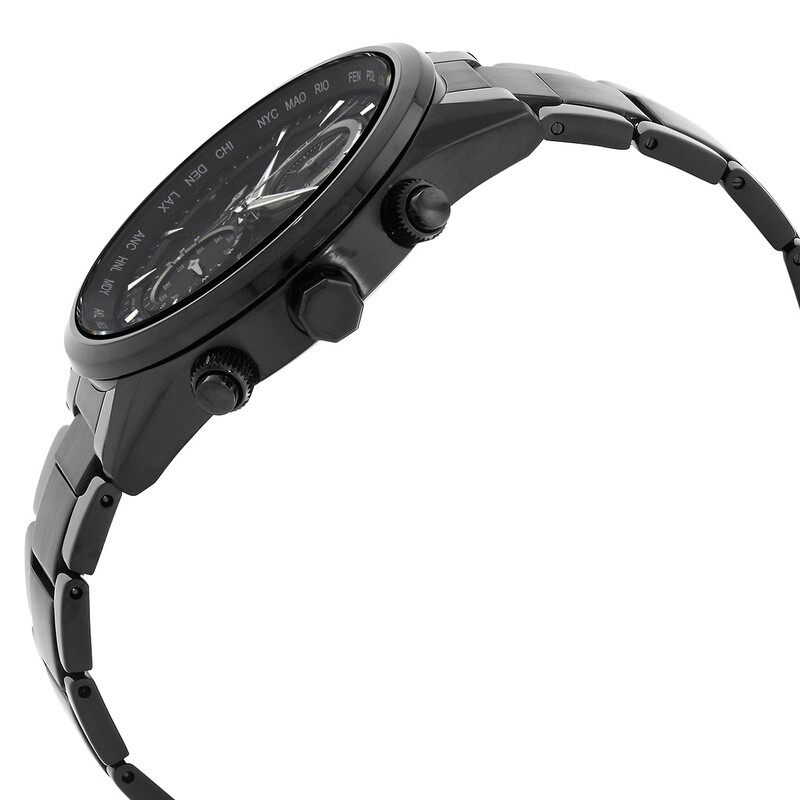 Citizen Perpetual Alarm World Time Chronograph GMT Black Dial