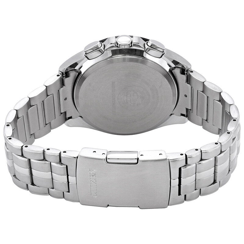 Citizen Perpetual Alarm World Time Chronograph GMT Silver Dial