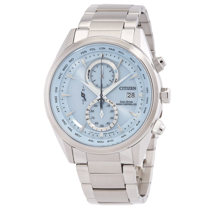 Citizen Perpetual World Time Chronograph Blue Dial Men's Watch
