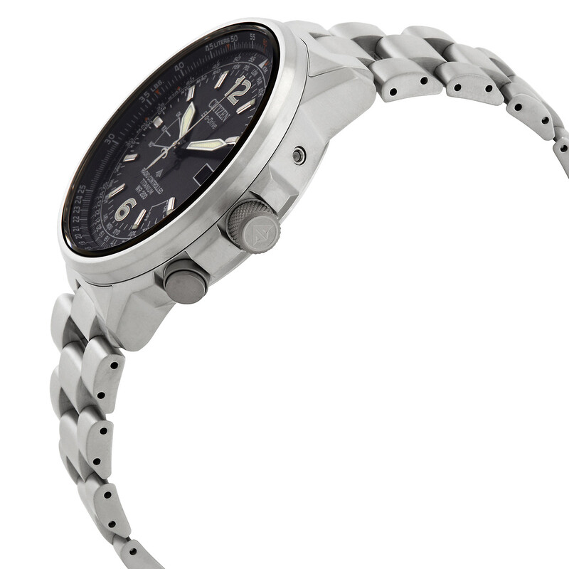Citizen Perpetual World Time GMT Eco-Drive Black Dial Men's Watch
