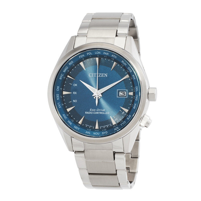 Citizen Perpetual World Time GMT Eco-Drive Blue Dial Men's Watch