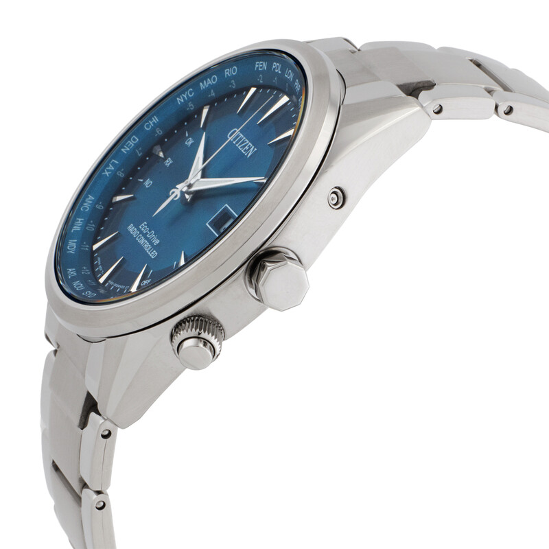 Citizen Perpetual World Time GMT Eco-Drive Blue Dial Men's Watch