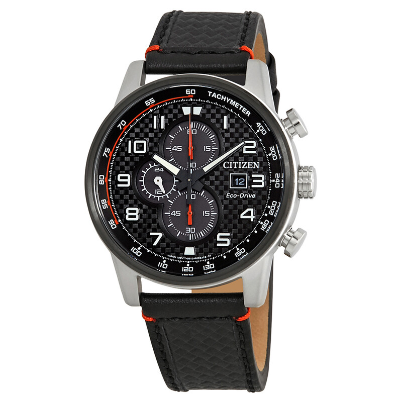 Citizen Primo Chronograph Eco-Drive Black Dial Men's Watch CA0681