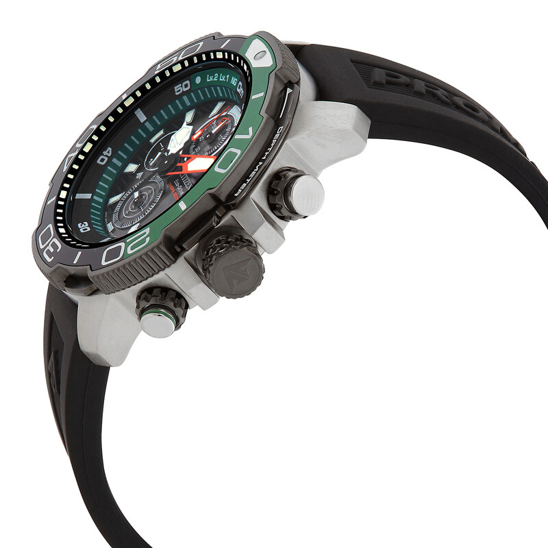 Citizen Promaster Aqualand Chronograph Black Dial Sprite Bezel