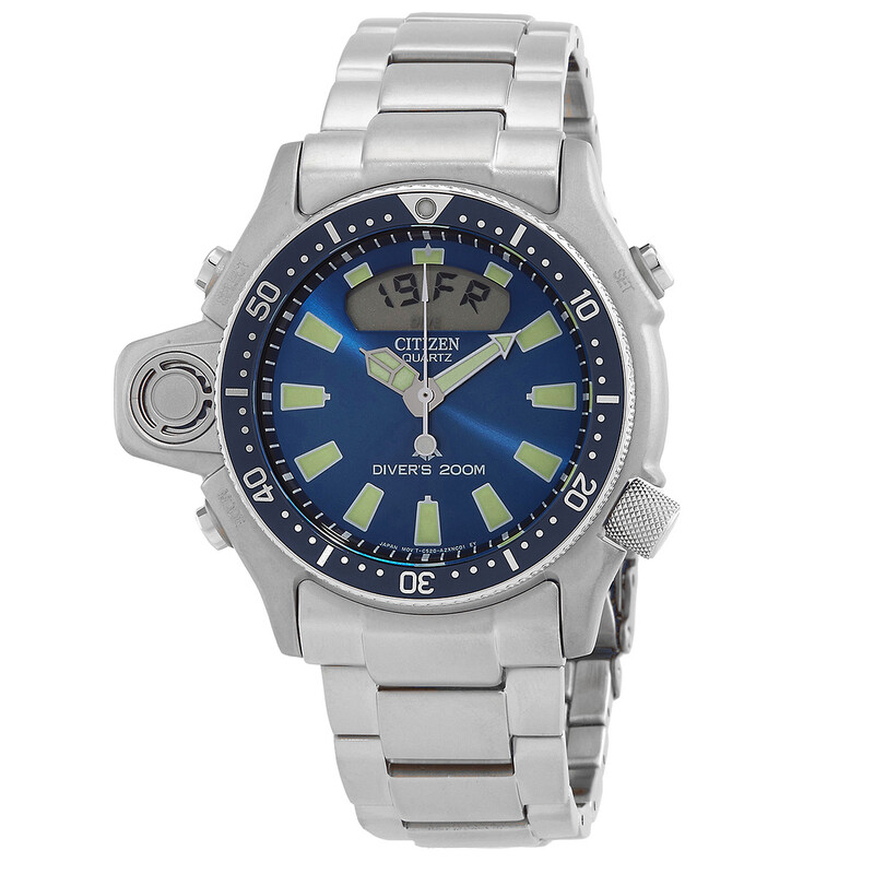 Promaster Digital Citizen Promaster Marine Quartz Analog-Digital Blue Dial Men's Watch ...