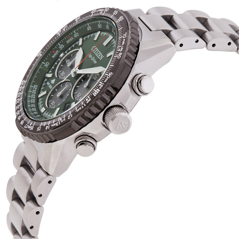 NWT Citizen Promaster Navihawk Chronograph Khaki Green Dial Men\'s Watch Citizen Promaster Navihawk 40mm Watch – Windup Watch Shop main image 4