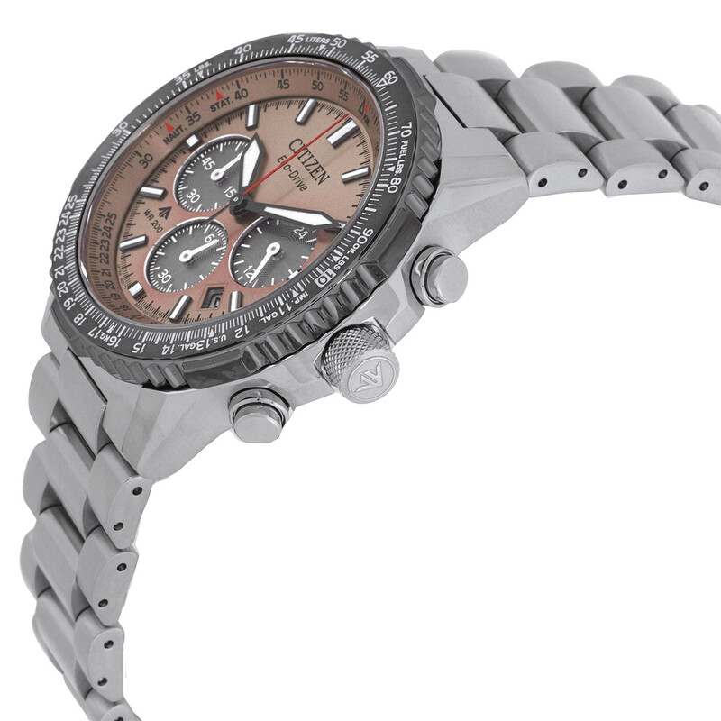 シャロット CITIZEN Promaster Navihawk Salmon Dial Stainless Steel Men's