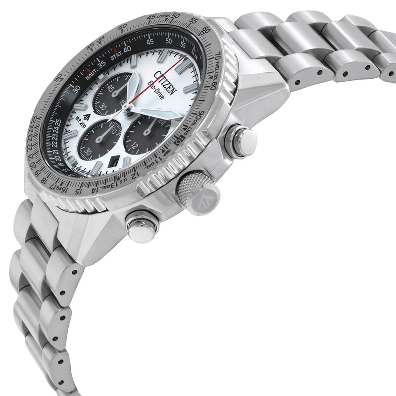 Citizen Promaster Navihawk Chronograph Silver Dial Men display picture 3