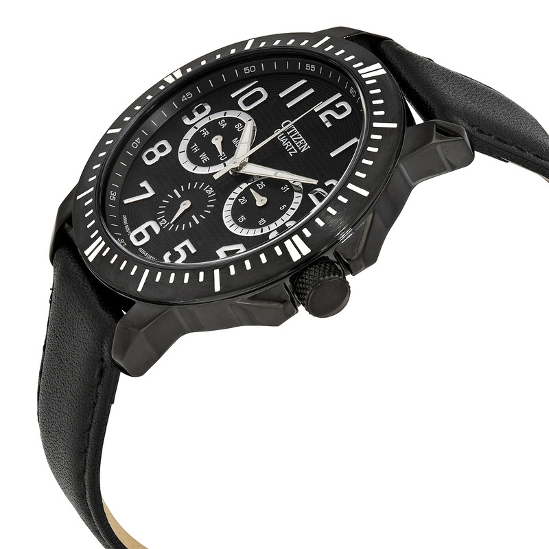 シチズン CITIZEN 腕時計 人気 ウォッチ クォーツ AG8315-04E Citizen Quartz Black Dial Black Leather Men's Watch AG8315-04E