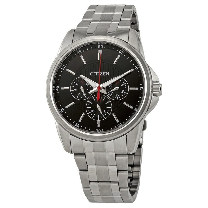 Citizen Quartz Black Dial Stainless Steel Men's Watch AG8340-58E
