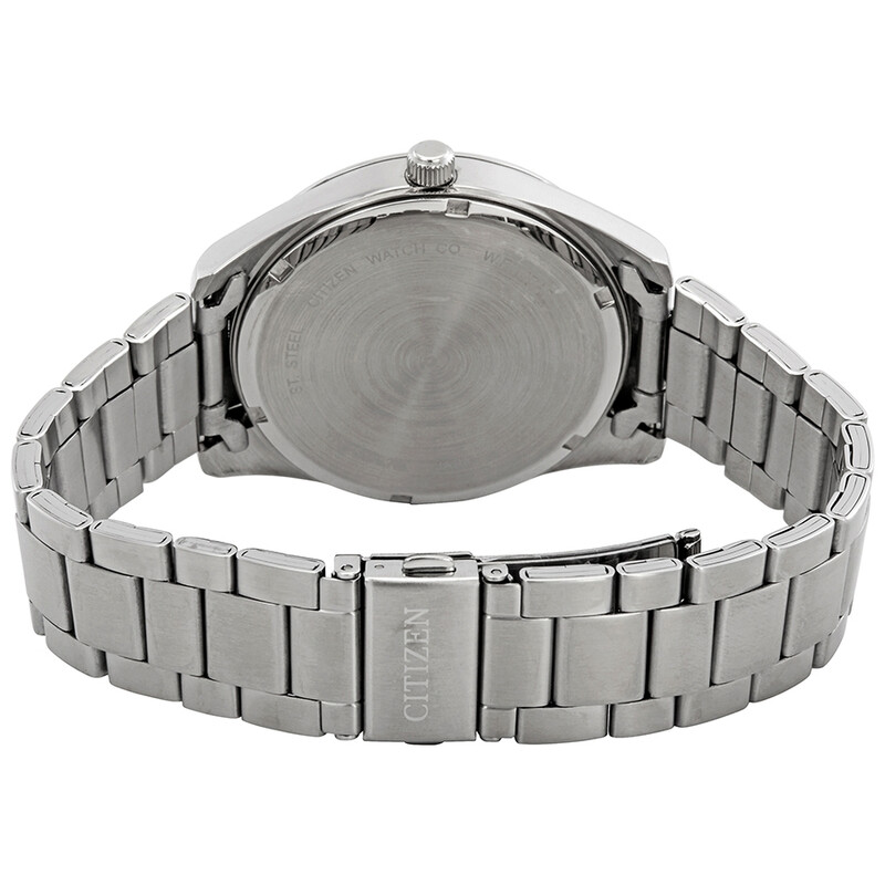 Citizen Quartz Black Dial Stainless Steel Men