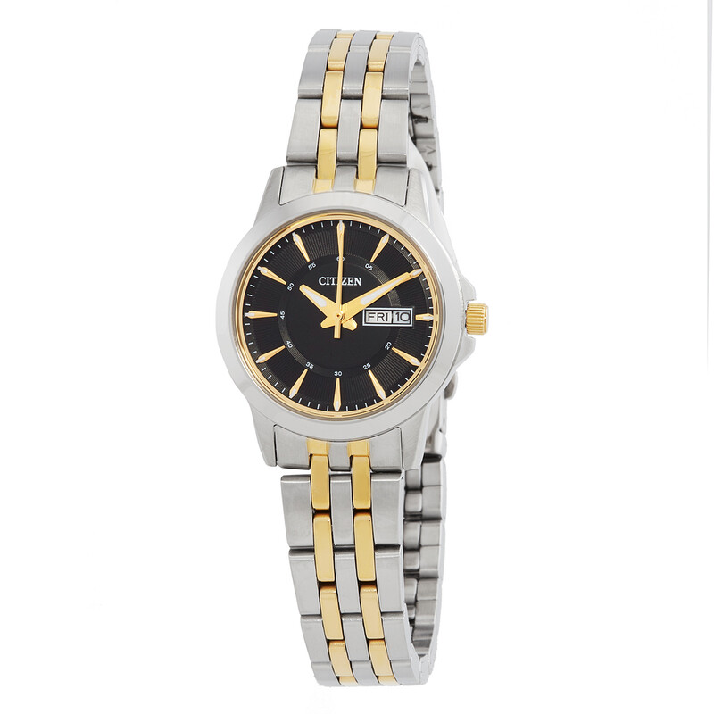 Citizen Quartz Black Dial Two-tone Ladies Watch EQ0608-55E  display picture 3