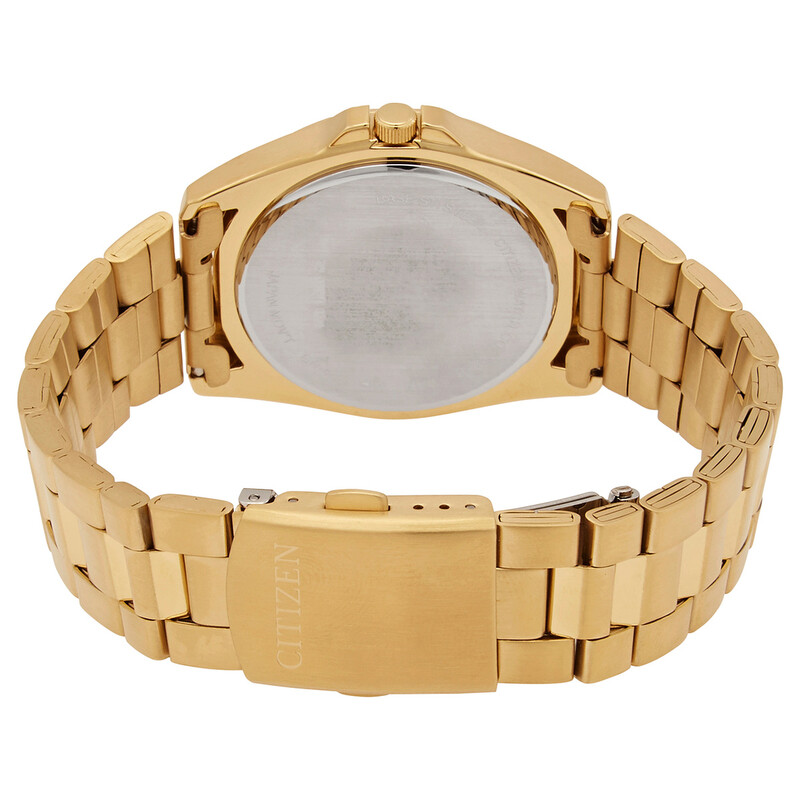 Citizen Quartz Black Dial Yellow Gold-tone Men's Watch BF0582-51F