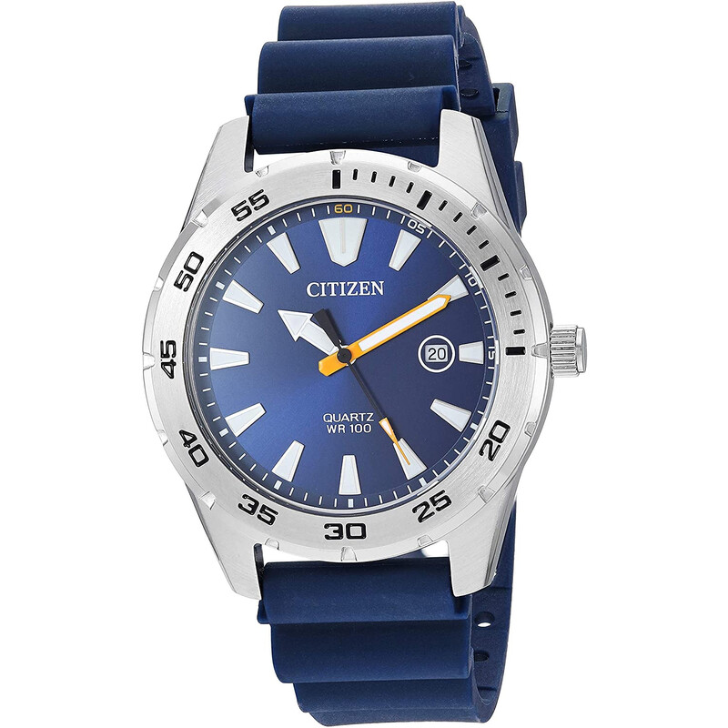 Citizen Quartz Blue Dial Blue Polyurethane Men's Watch BI1041-22L