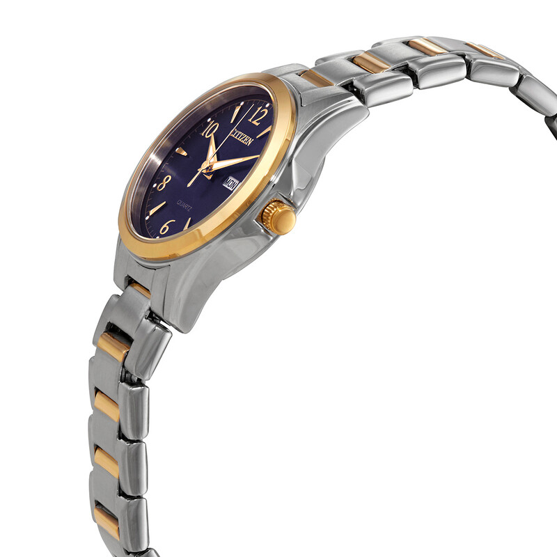 NWT Citizen Quartz Blue Dial Two-tone Ladies Watch Citizen Quartz Blue Dial Two-tone Ladies Watch EQ0595-55L  main image 2