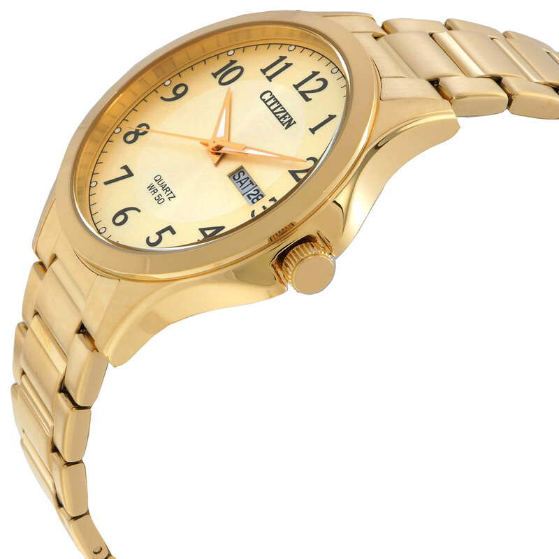 CITIZEN x HIROB CITIZEN クォーツ 腕時計 金色 Citizen Men's Alarm Chronograph Gold Tone S.Steel Bracelet