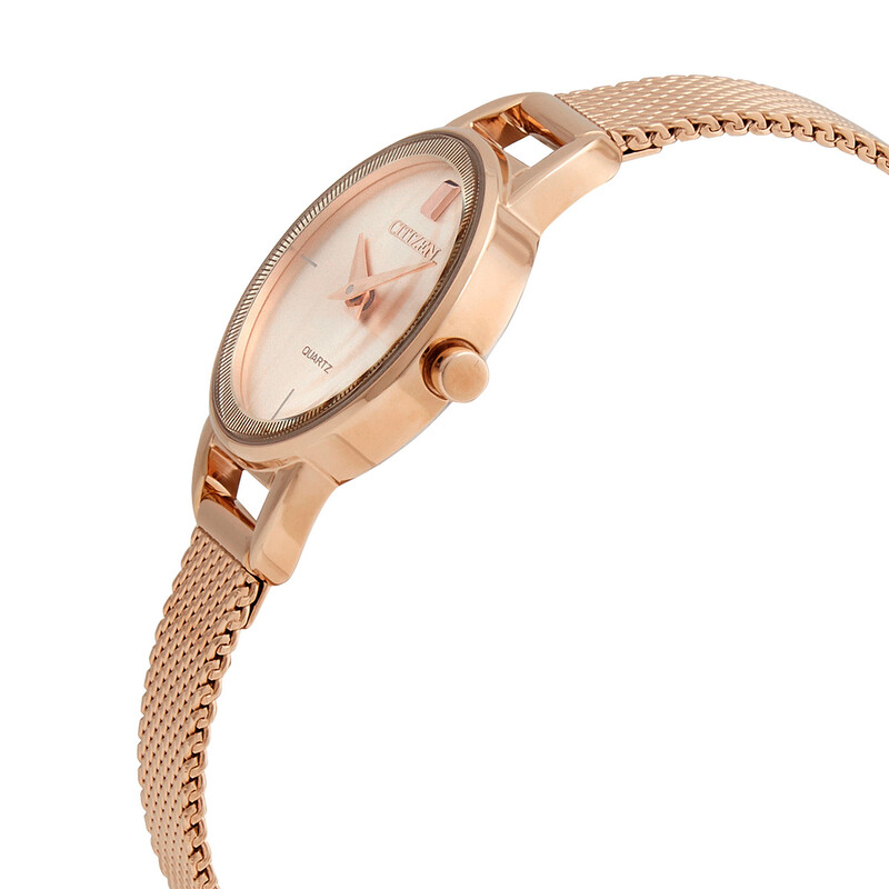 Citizen Quartz Rose Dial Rose Gold-tone Ladies Watch EZ7003-51X