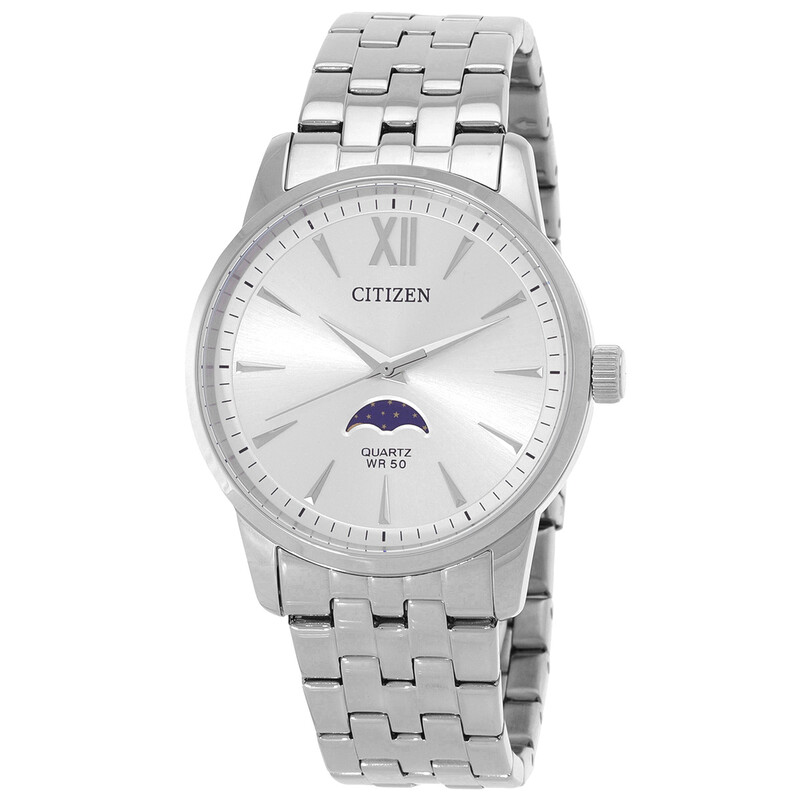 Citizen Quartz Silver Dial Men's Moonphase Watch AK5000-54A