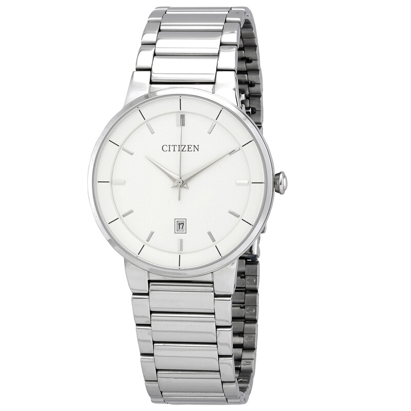 Citizen Quartz White Dial Stainless Steel Men display picture 3