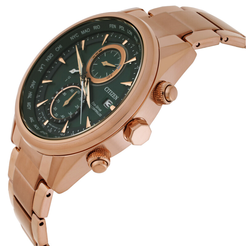 Citizen Radio-Controlled Perpetual World Time Chronograph Green
