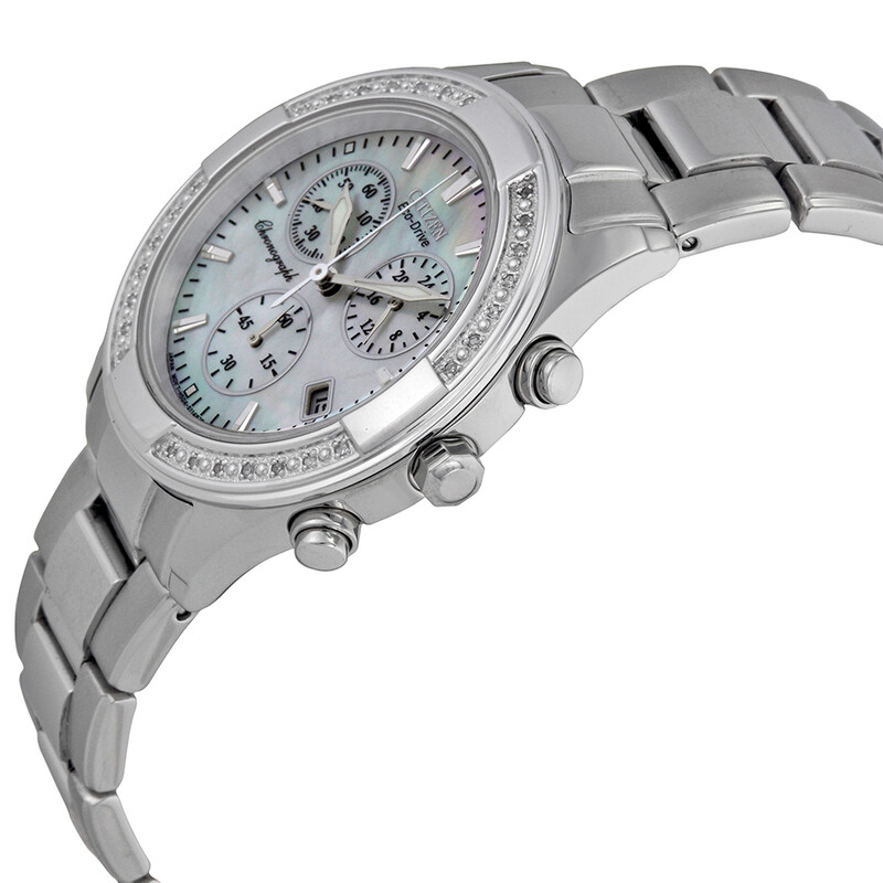 Citizen Regent Eco-Drive Chronograph Diamond Mother of Pearl Dial ...