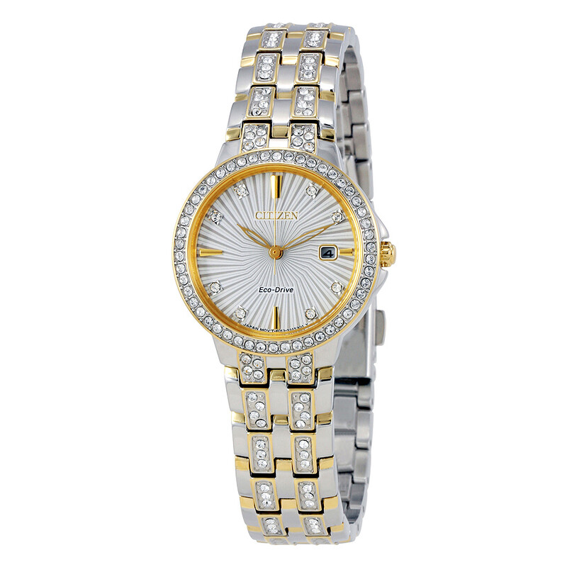 Citizen Silhouette Crystal Silver Dial Ladies Watch EW2344  display picture 2