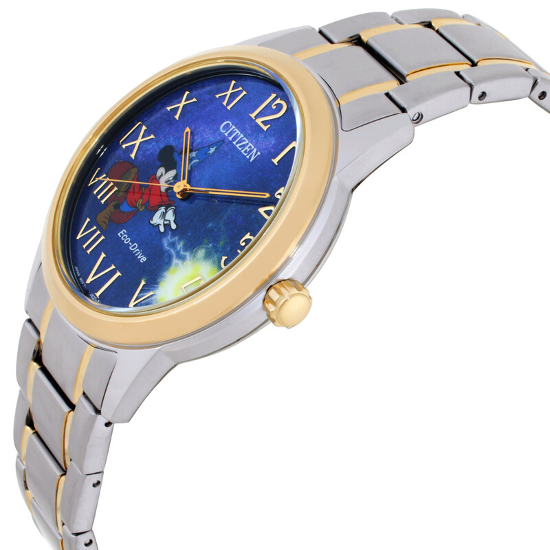 Citizen Sorcerer'S Apprentice Mickey Eco-Drive Blue Dial Watch