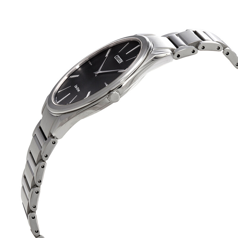 【極薄モデル】シチズン エコ・ドライブ スティレット AR3071-87E Citizen Stiletto Black Dial Men's Watch AR3071-87E 4974374275677