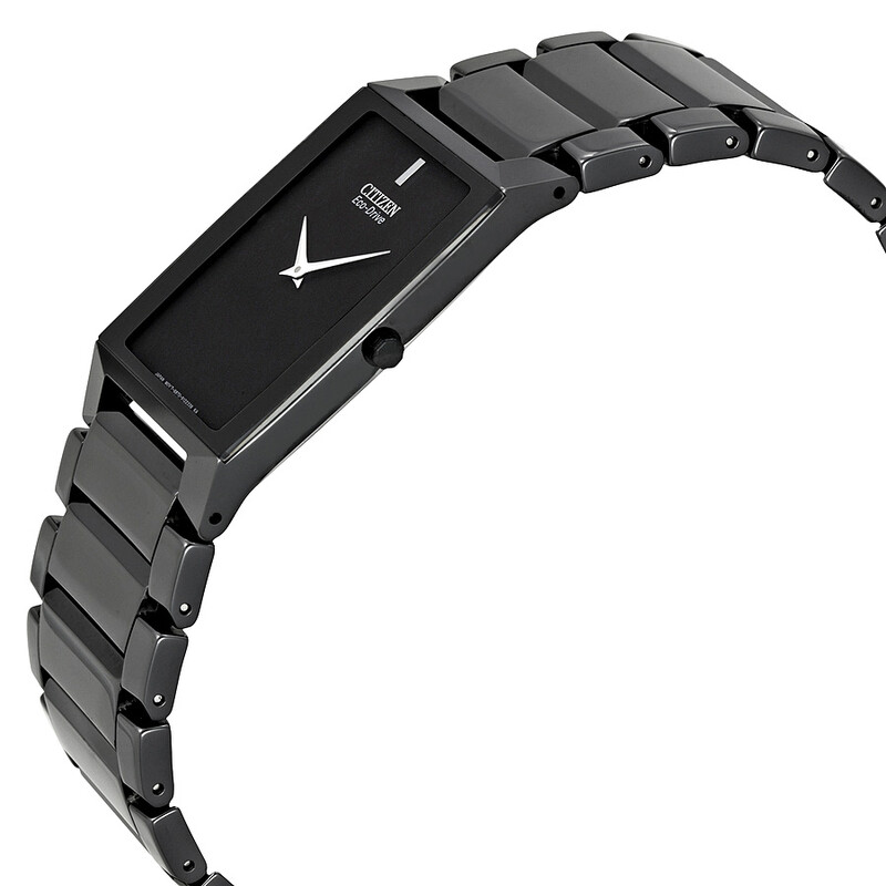 Citizen Stiletto Blade Eco-Drive Black Ceramic Men's Watch AR3045